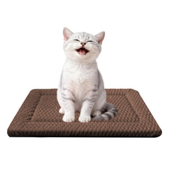 Fogkiss Cama-perro jaula doble cara: descanso suave y reversible para jaulas.