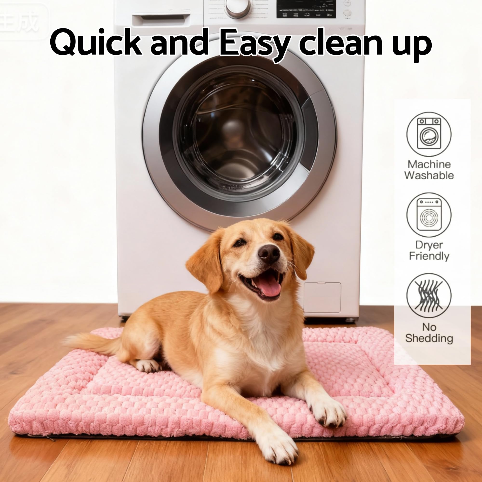 Fogkiss cama para perros rosa jaula adecuada: encaja en jaulas estándar.