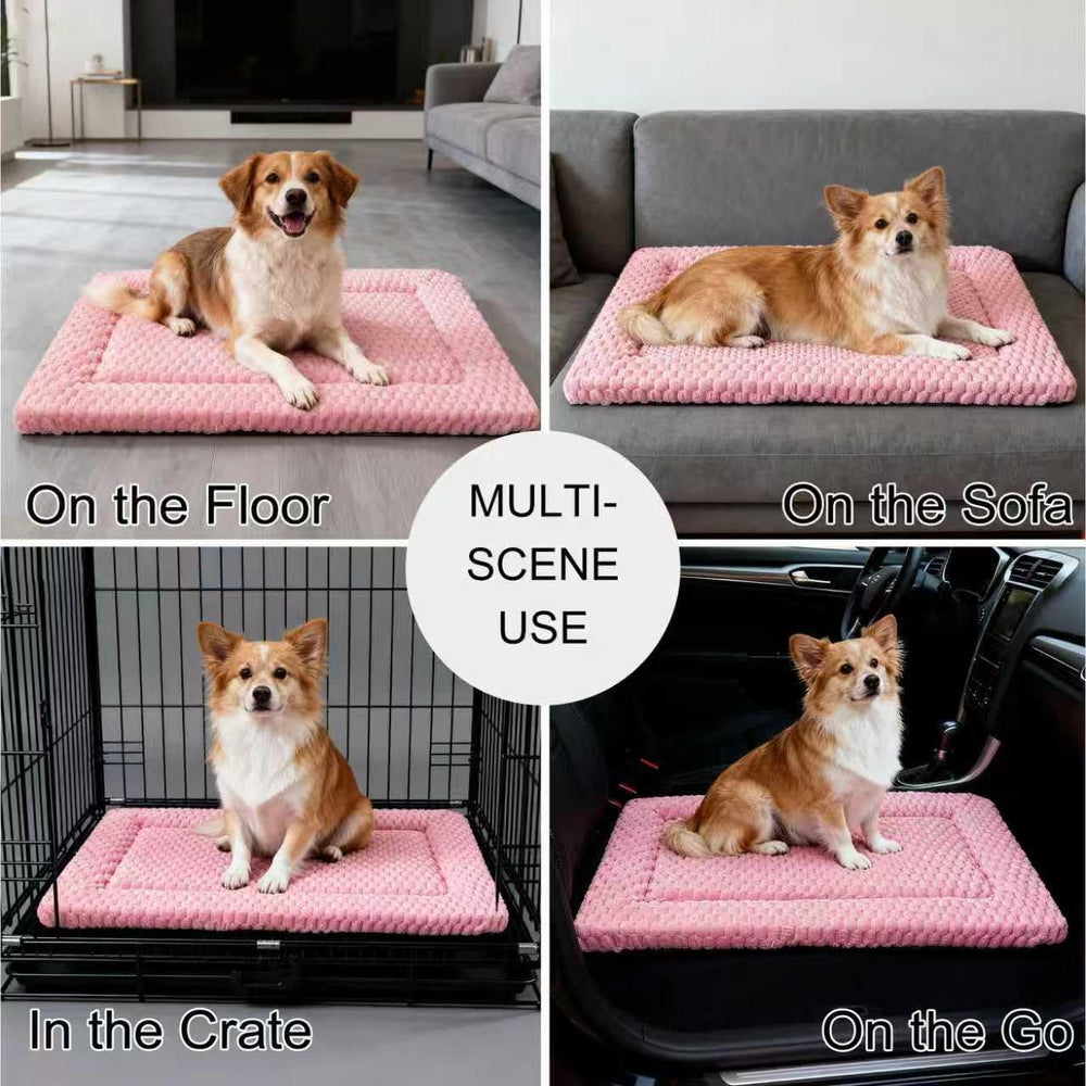 Fogkiss cama para perros rosa lavable en lavadora: limpieza rápida.