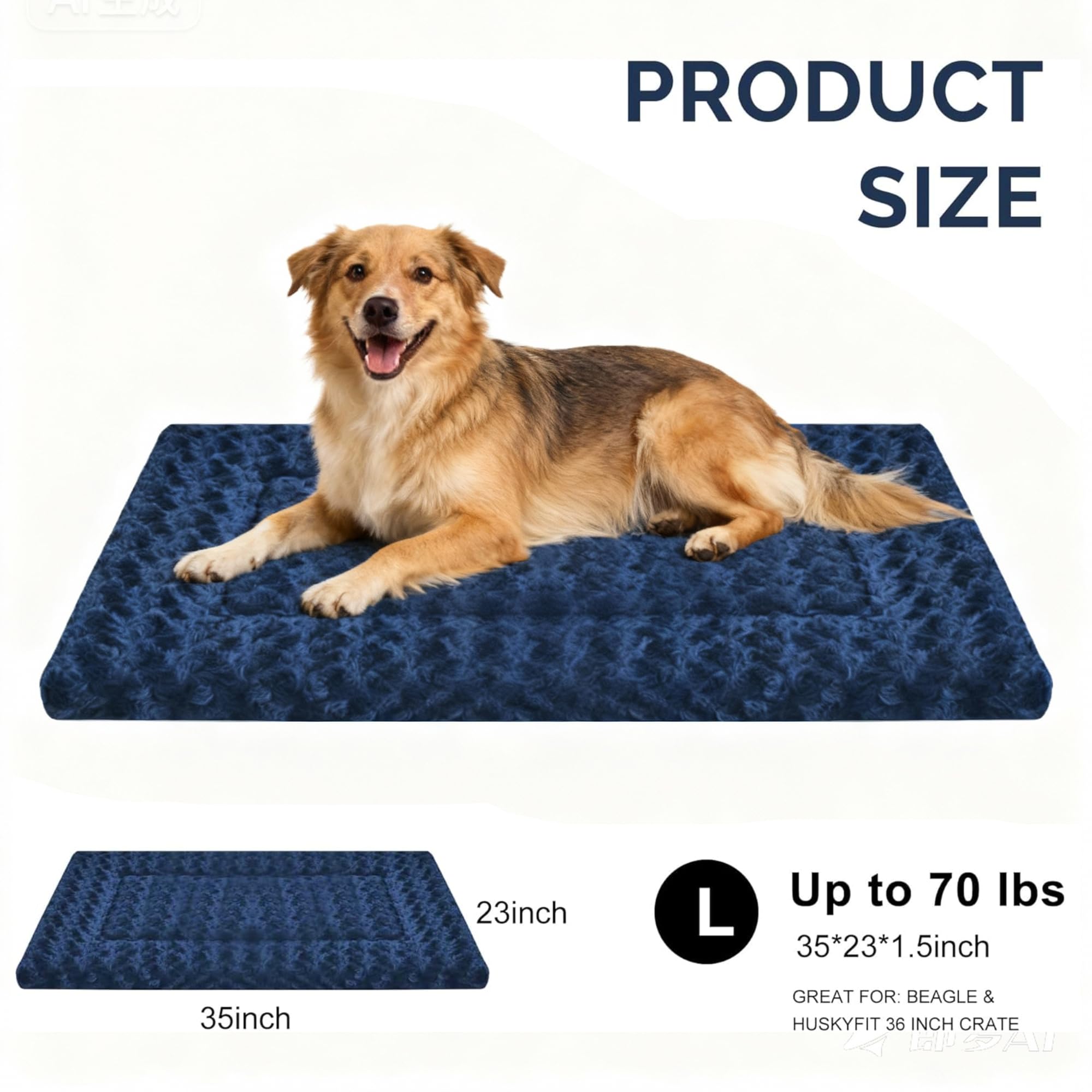 Fogkiss colchoneta para perro, confort suave y durabilidad para casa o viaje.