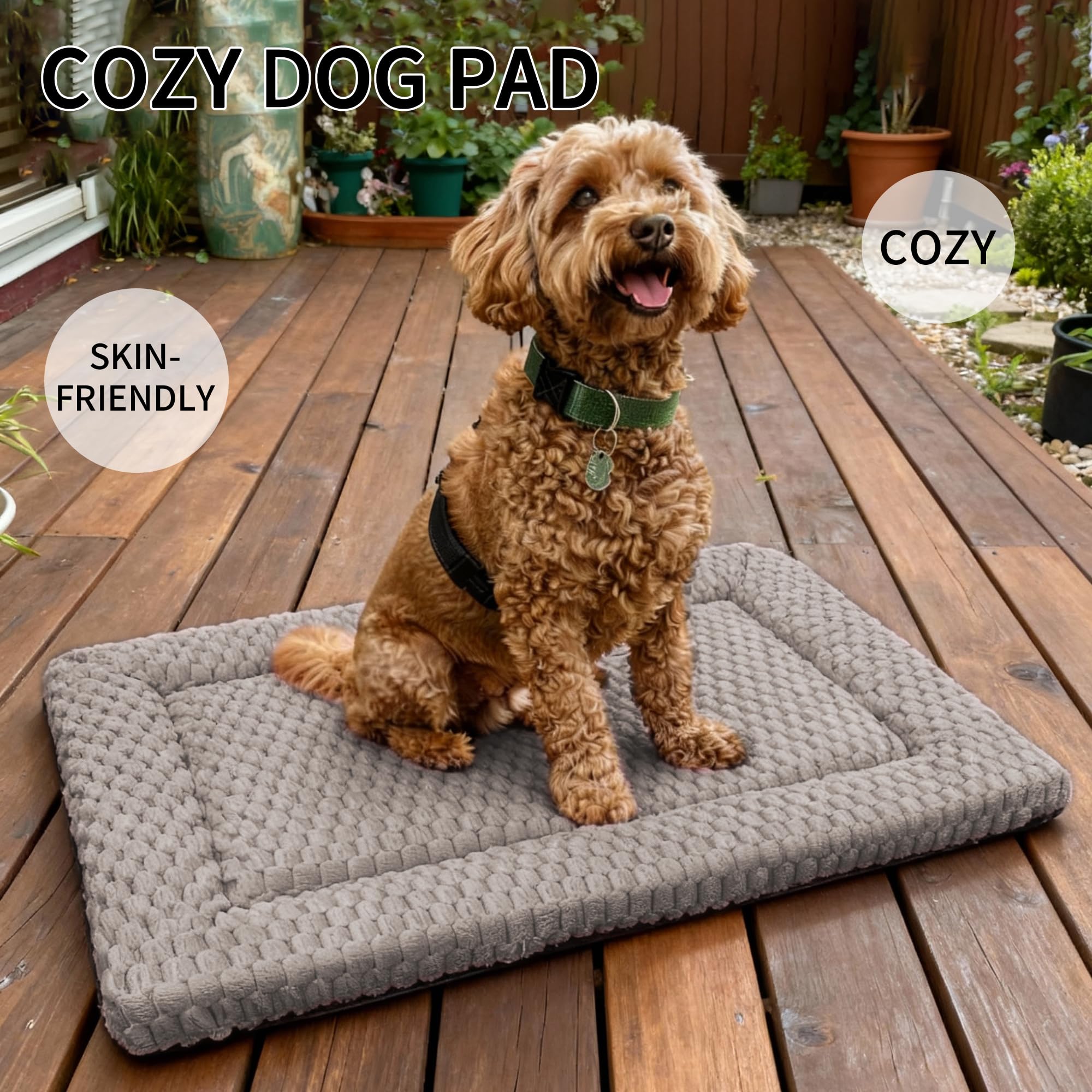 Fogkiss colchoneta reversible perro jaula: uso versátil para dormir mejor.