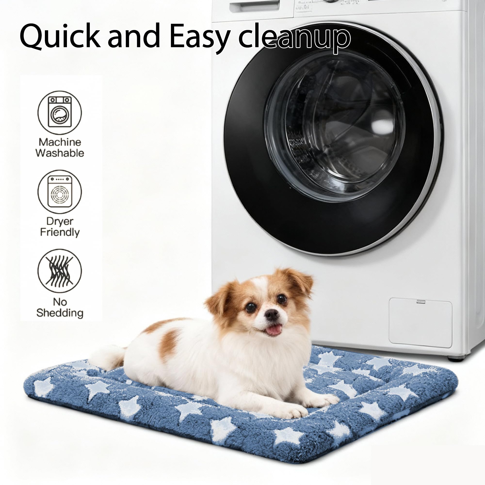 Fogkiss Dog Bed Mat color azul oscuro con estrellas para estilo agradable
