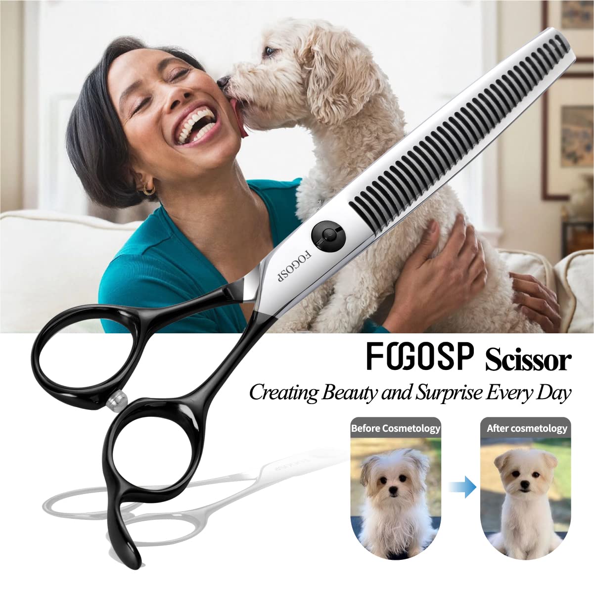 FOGOSP tijeras para mascotas para salones o uso doméstico