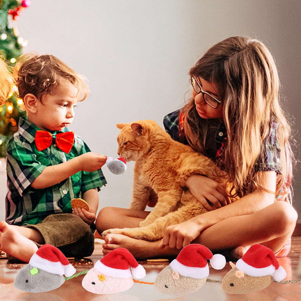 FOIMAS ratón navideño gris oscuro: peluche suave para acurrucarse tras la sesión