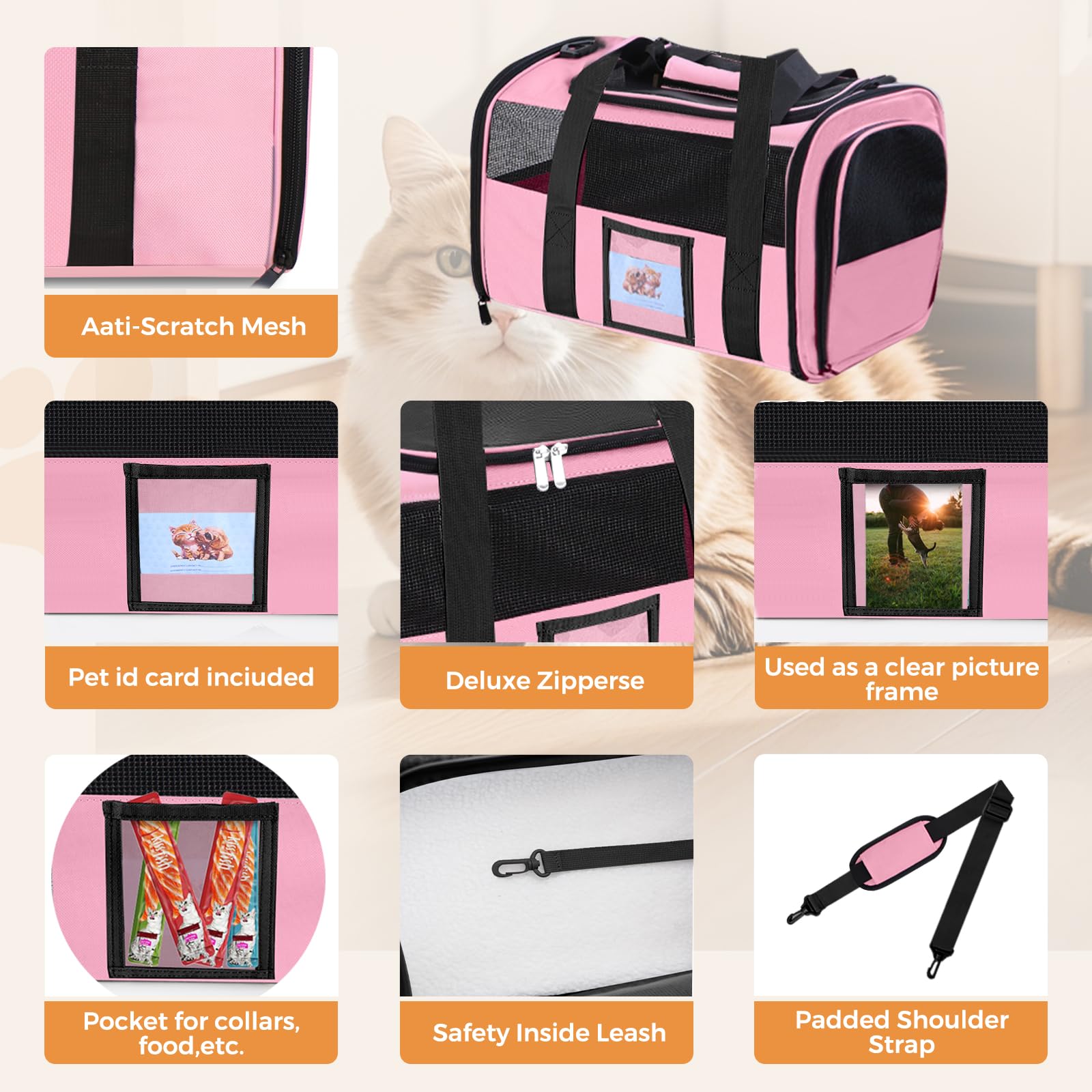 FOORLON Transportín con tejido impermeable y resistente para uso diario.