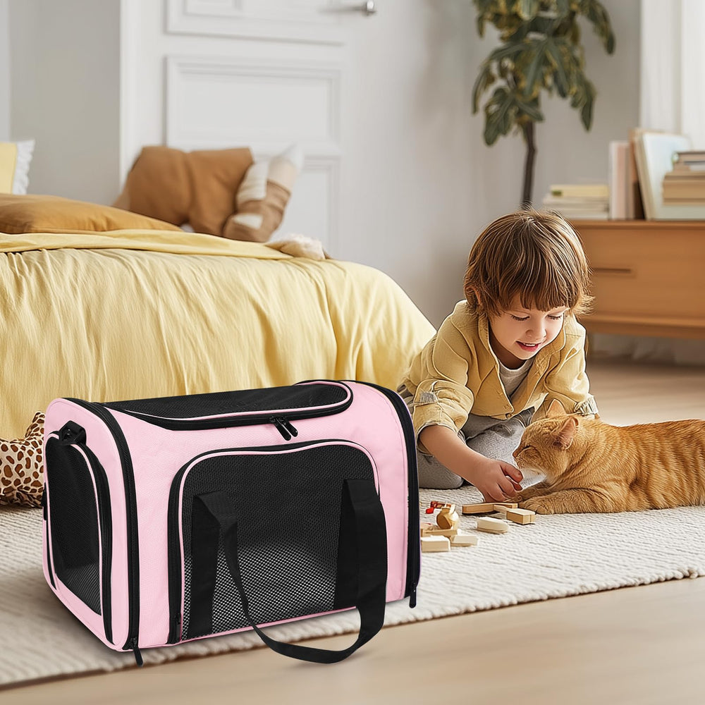 FOORLON Portador gato suave diseño plegable para almacenamiento fácil.