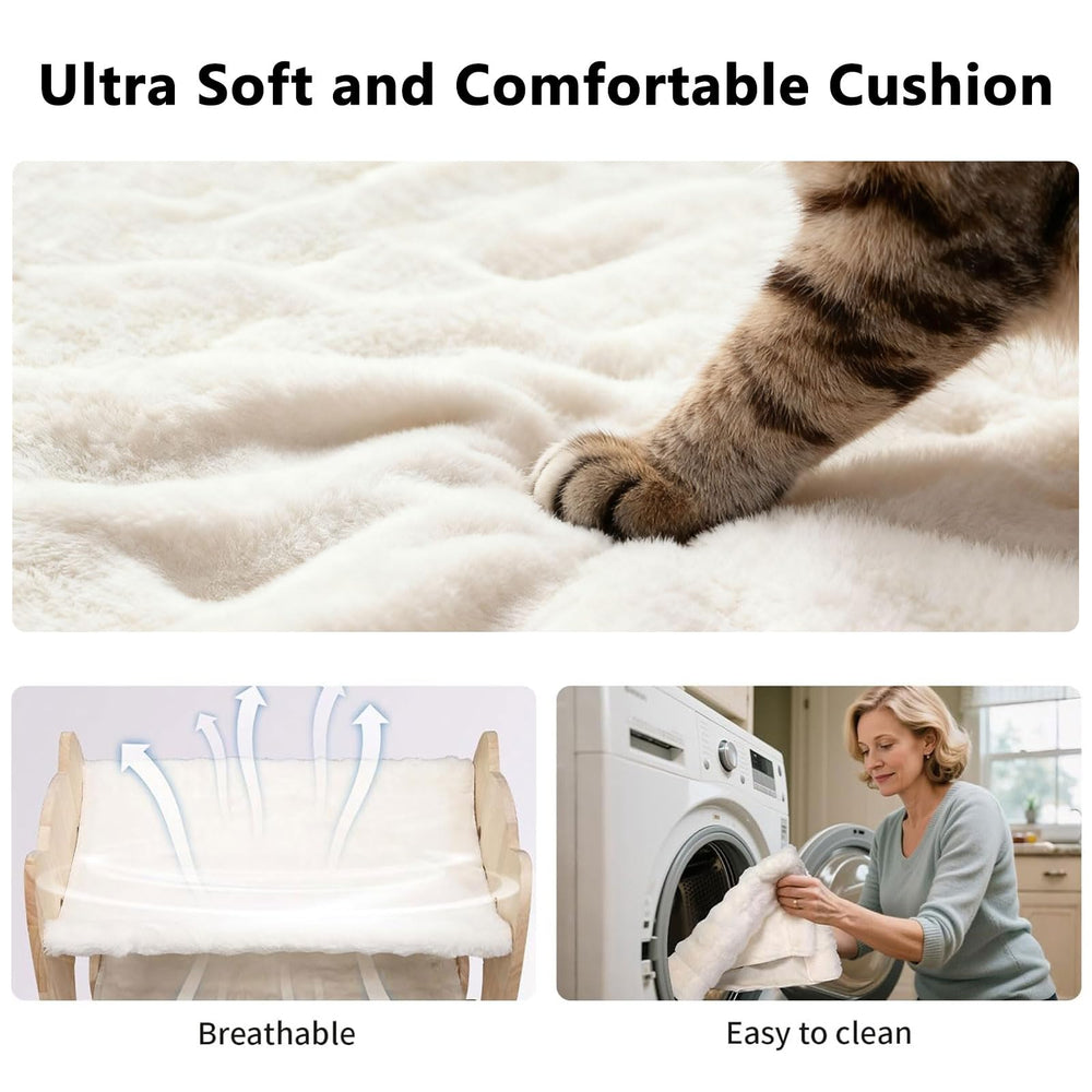 Fopeat cama-gato diseño elevado de 6 pulgadas, mantiene cómodo y cálido.