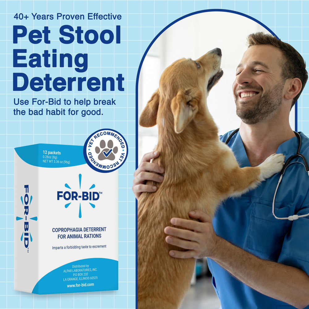 For-Bid: etiqueta con recomendación veterinaria para tranquilidad de dueños.