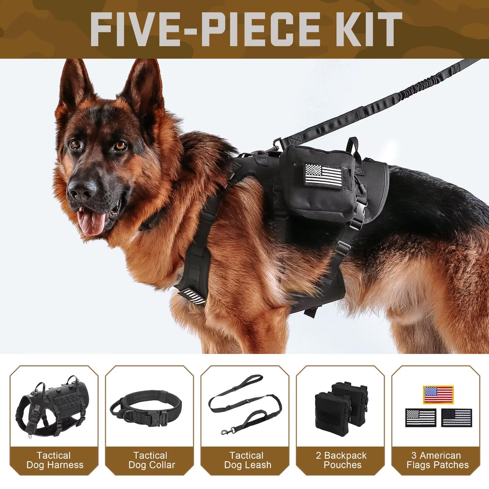 Arnés Forestpaw con sistema MOLLE lateral para accesorios