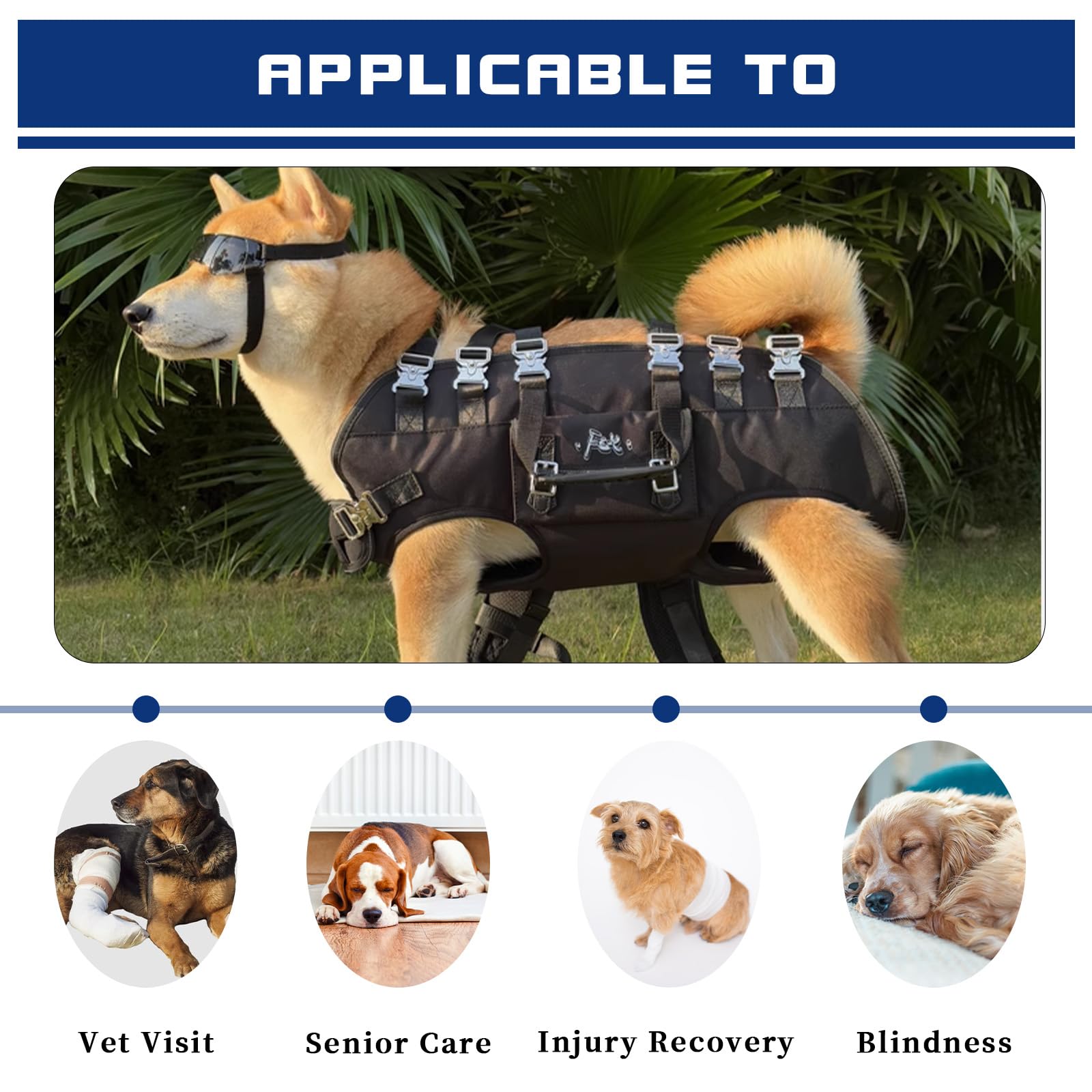 Forever Caring Together Mochila para perro, revestimiento Oxford resistente para uso diario