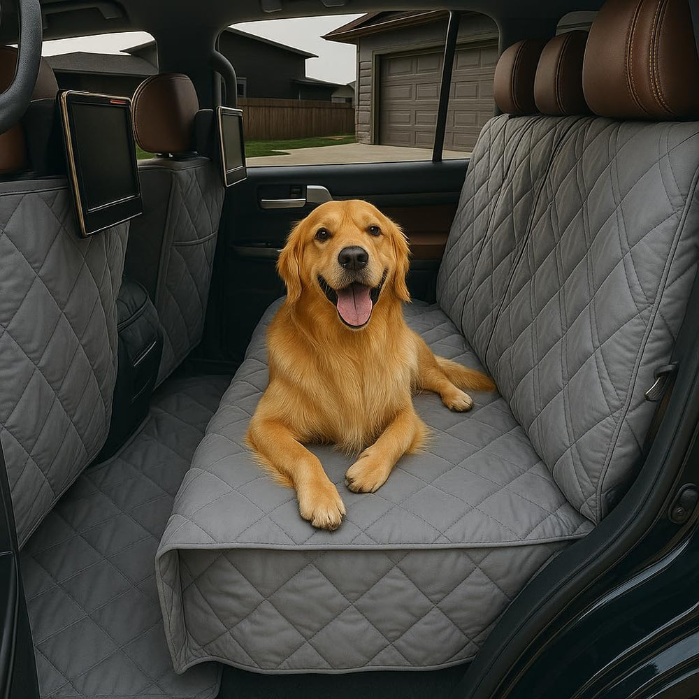 Formosa Covers: cubre asiento trasero para perros, gris, ideal para viajes limpios