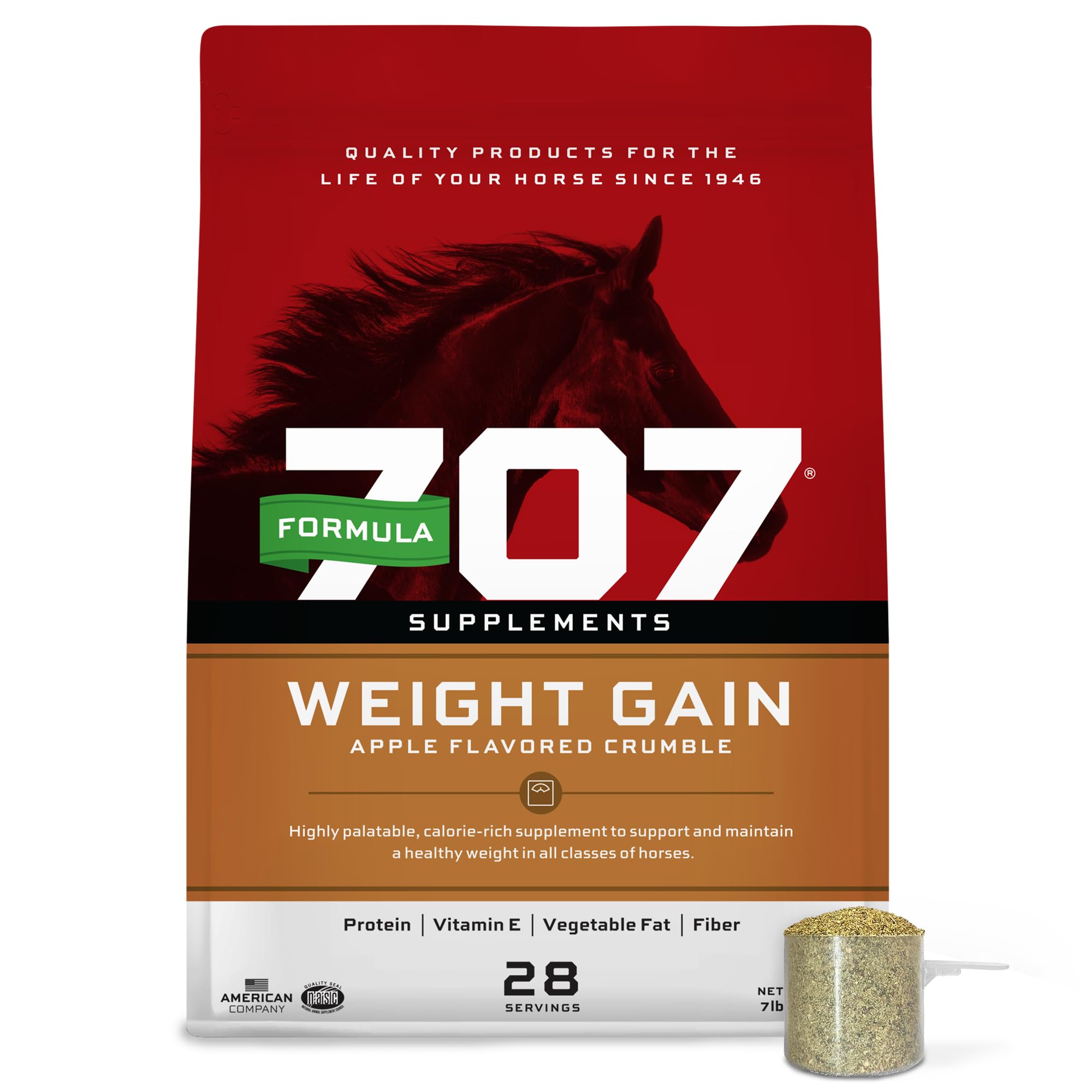 Formula 707 bolsa ganancia peso equino para caballos en mantenimiento.