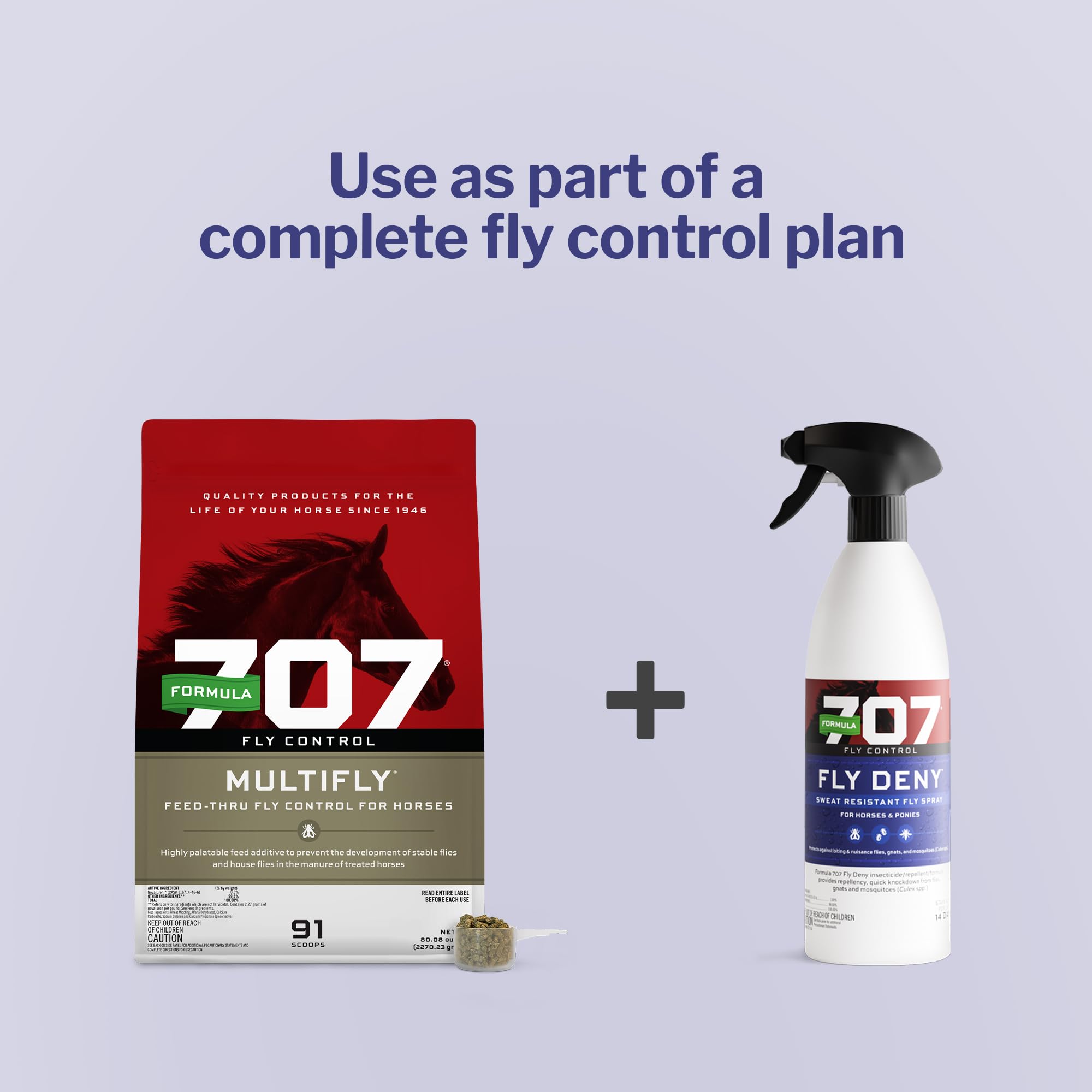 Formula 707 Fly Deny, uso al aire libre para caballos durante paseos.