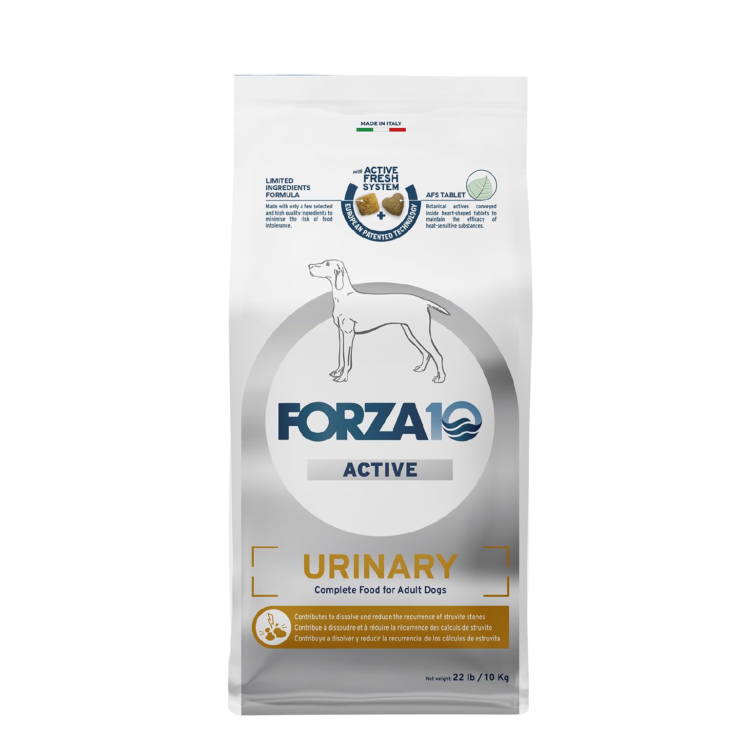 Forza10 alimento para perros con fórmula de ingredientes limitados, presentación seca.