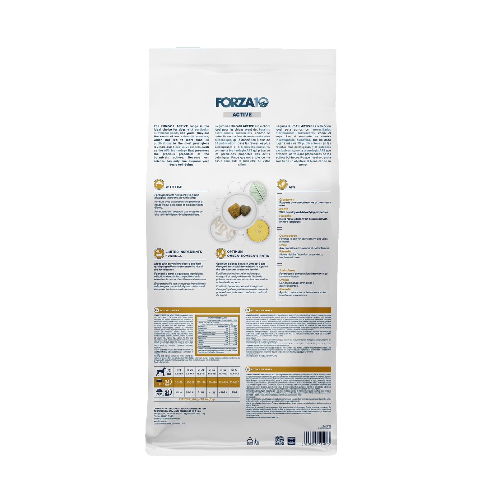 Forza10 dieta para perros con salud urinaria, enfoque en bienestar.