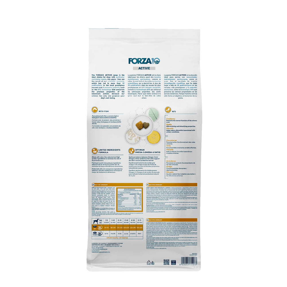 Forza10 dieta para perros con salud urinaria, enfoque en bienestar.