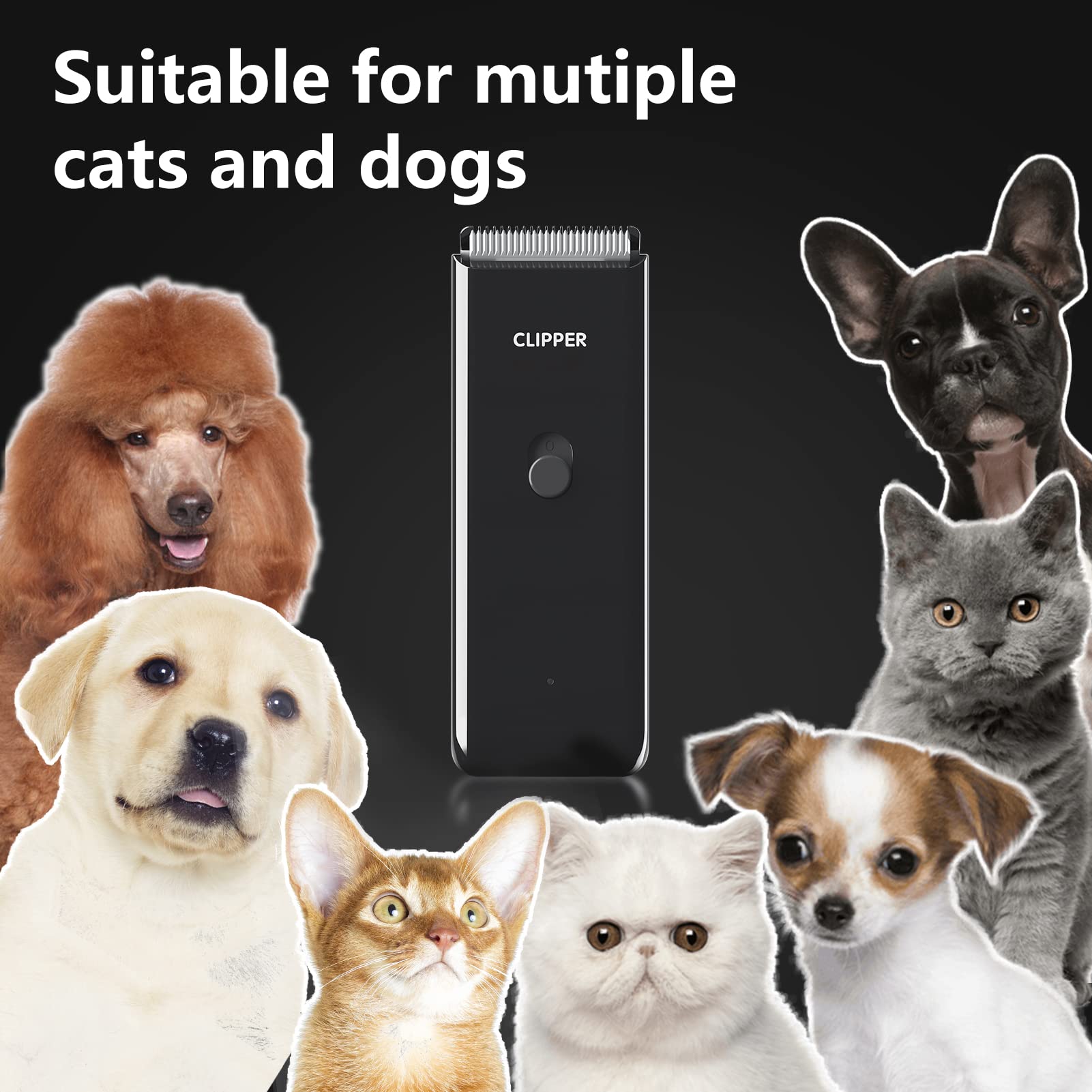 Founouly pensado para gatos y perros con pelo grueso, resultados uniformes.