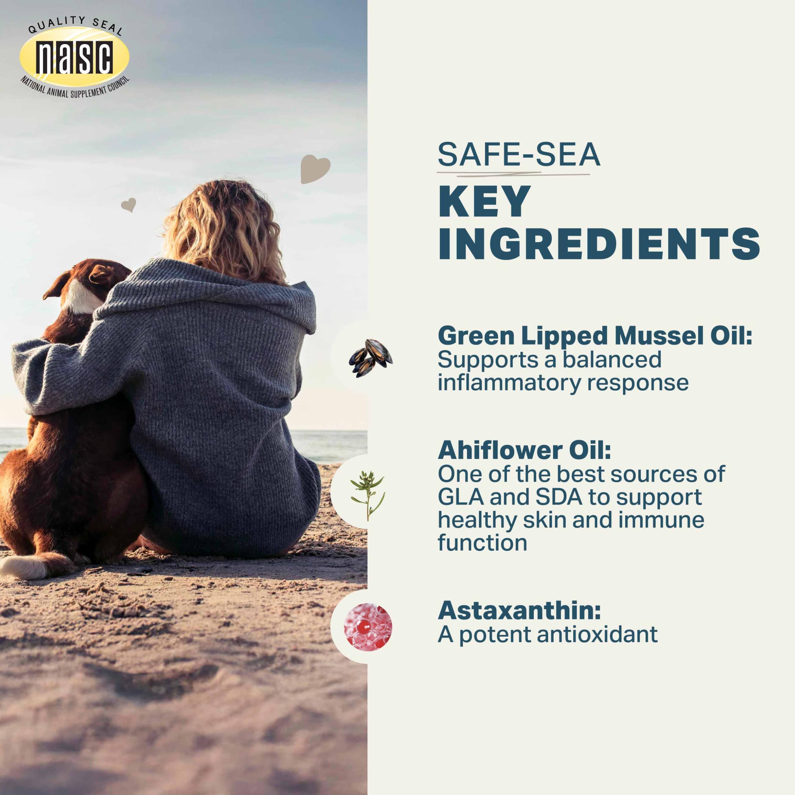 FOUR LEAF ROVER Safe-Sea ingredientes-clave destacan omega-3 y GLA para piel