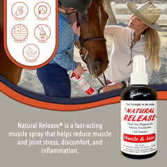 Four Oaks Farm Ventures Liberación Natural, aplicación rápida para músculos y articulaciones de caballos.