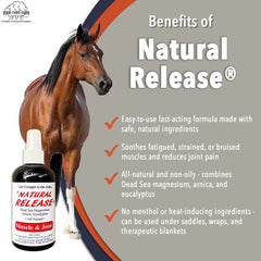 Four Oaks Farm Ventures Liberación Natural, uso en interiores para alivio suave de caballos.