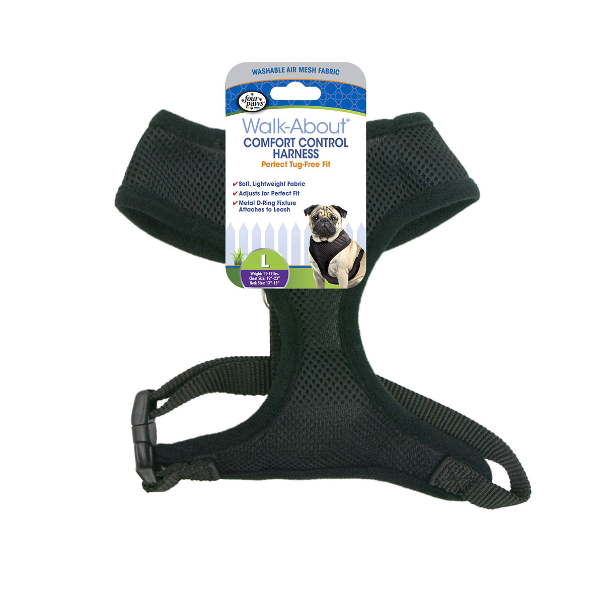 Arnés Four Paws con confort y control para el paseo del perro.