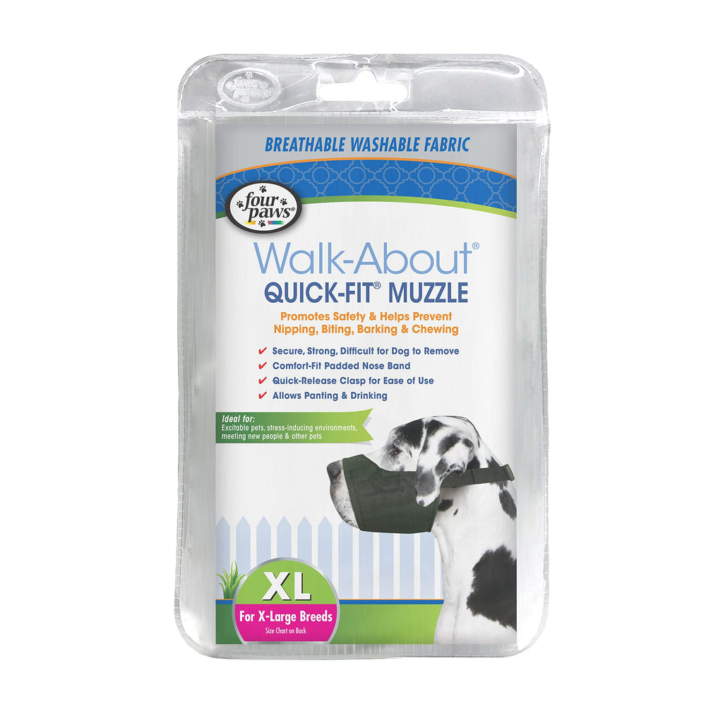 Bozal Four Paws con ajuste seguro para tamano 5 en negro.