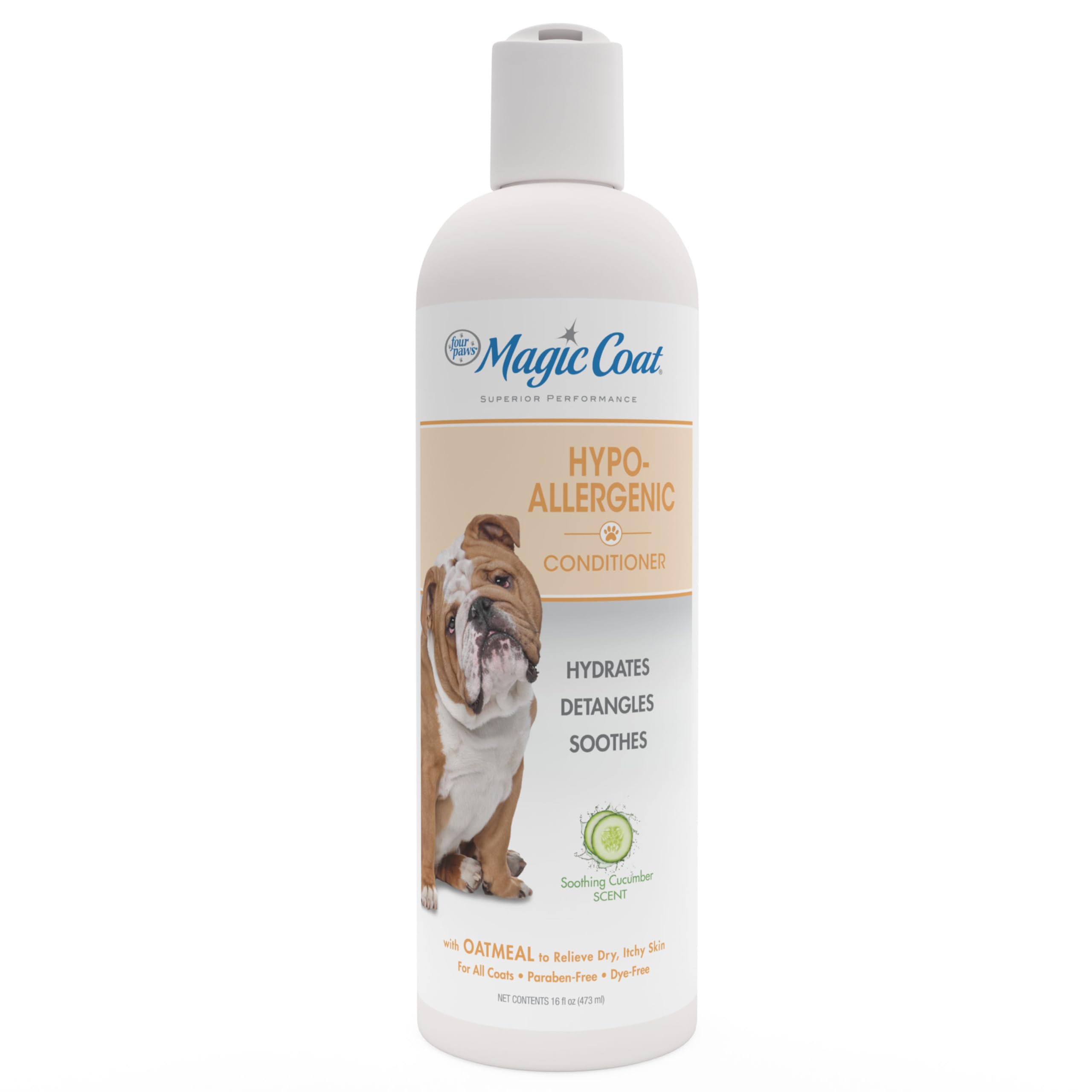 Four Paws Magic Coat: botella del acondicionador para perros, facilita una aplicación suave.