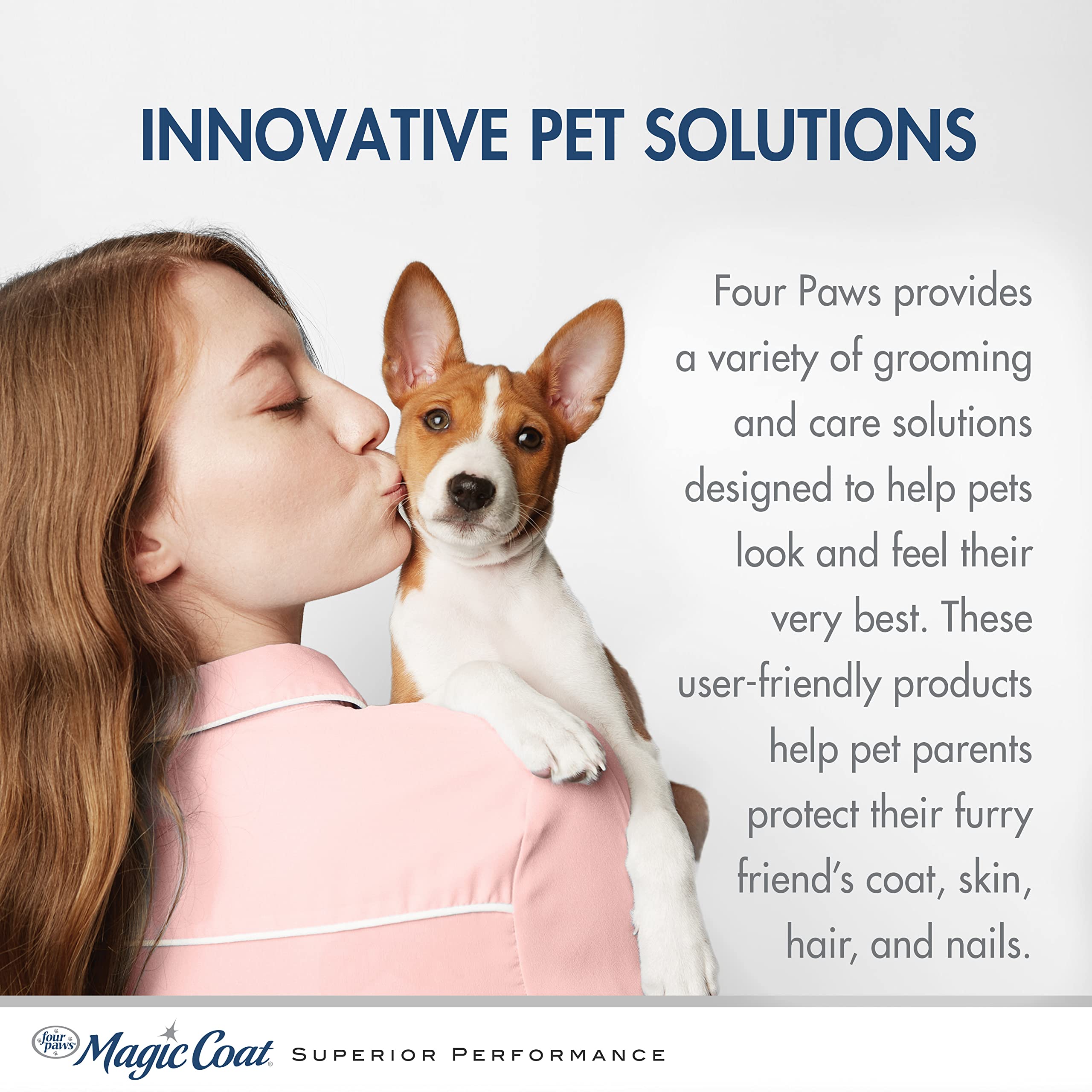 Envase de 16 onzas de Four Paws Bright White champú