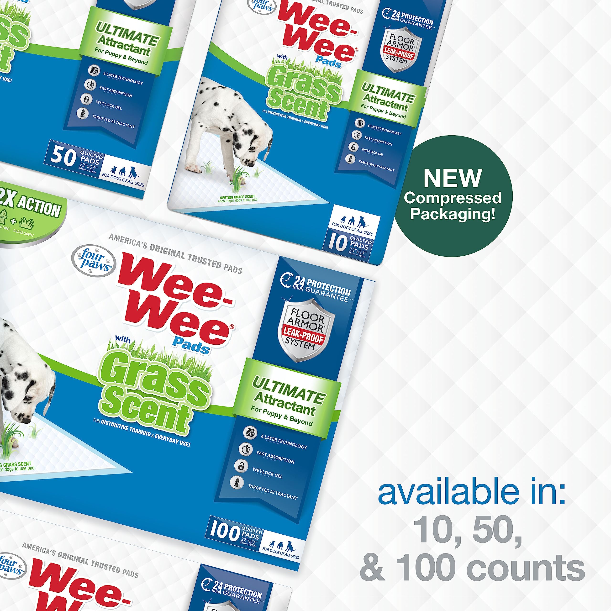 Paquete de 100 unidades Four Paws para mayor conveniencia