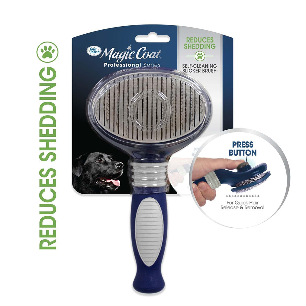 Four Paws Slicker Brush: uso diario para pelaje brillante.