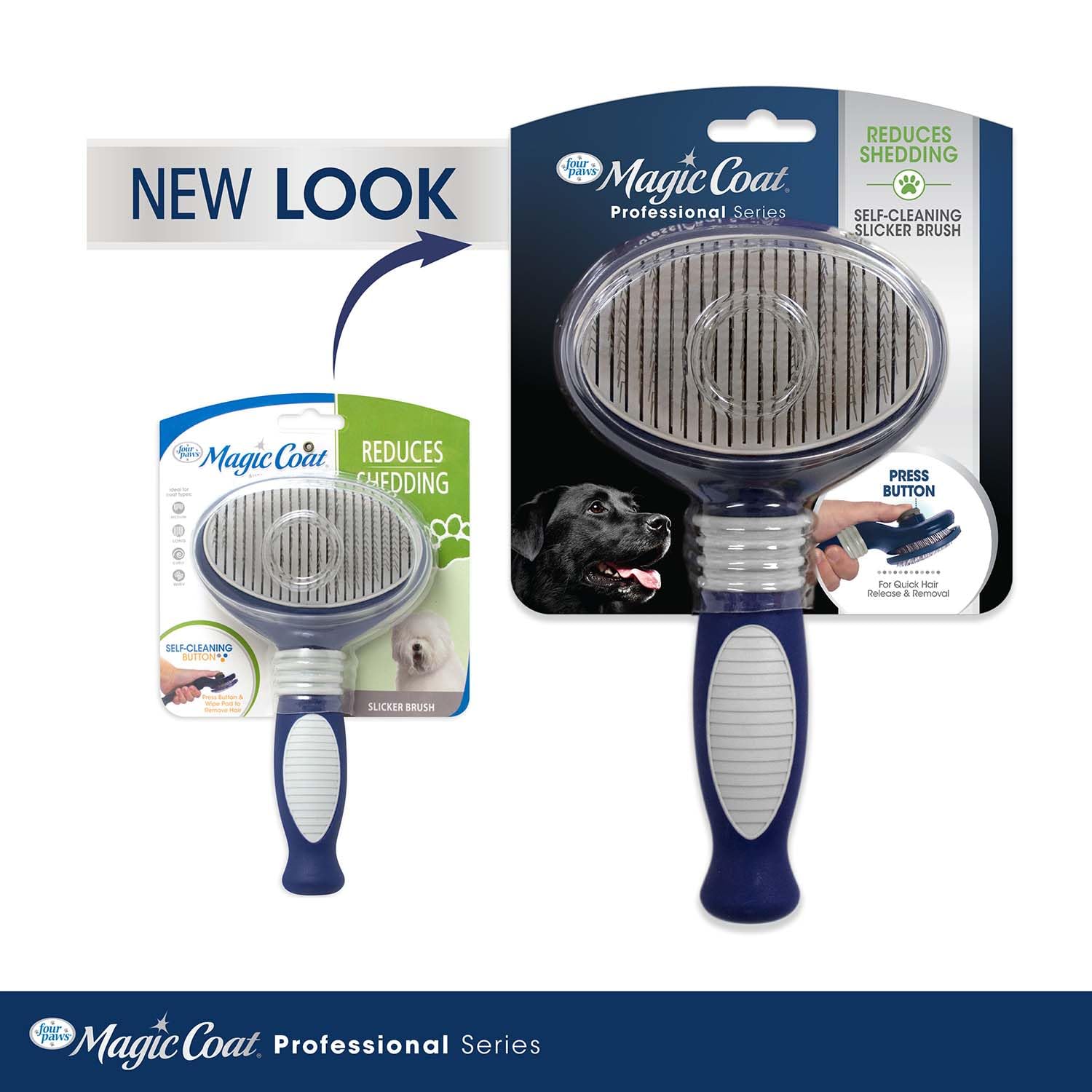 Four Paws Slicker Brush: limpieza rápida entre sesiones.