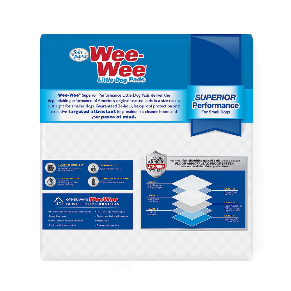 Conjunto de tapetes 28 unidades de Four Paws Wee-Wee Pad para casa.