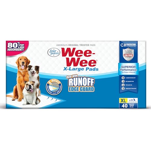 Four Paws Wee-Wee Pad superficie acolchada para comodidad.