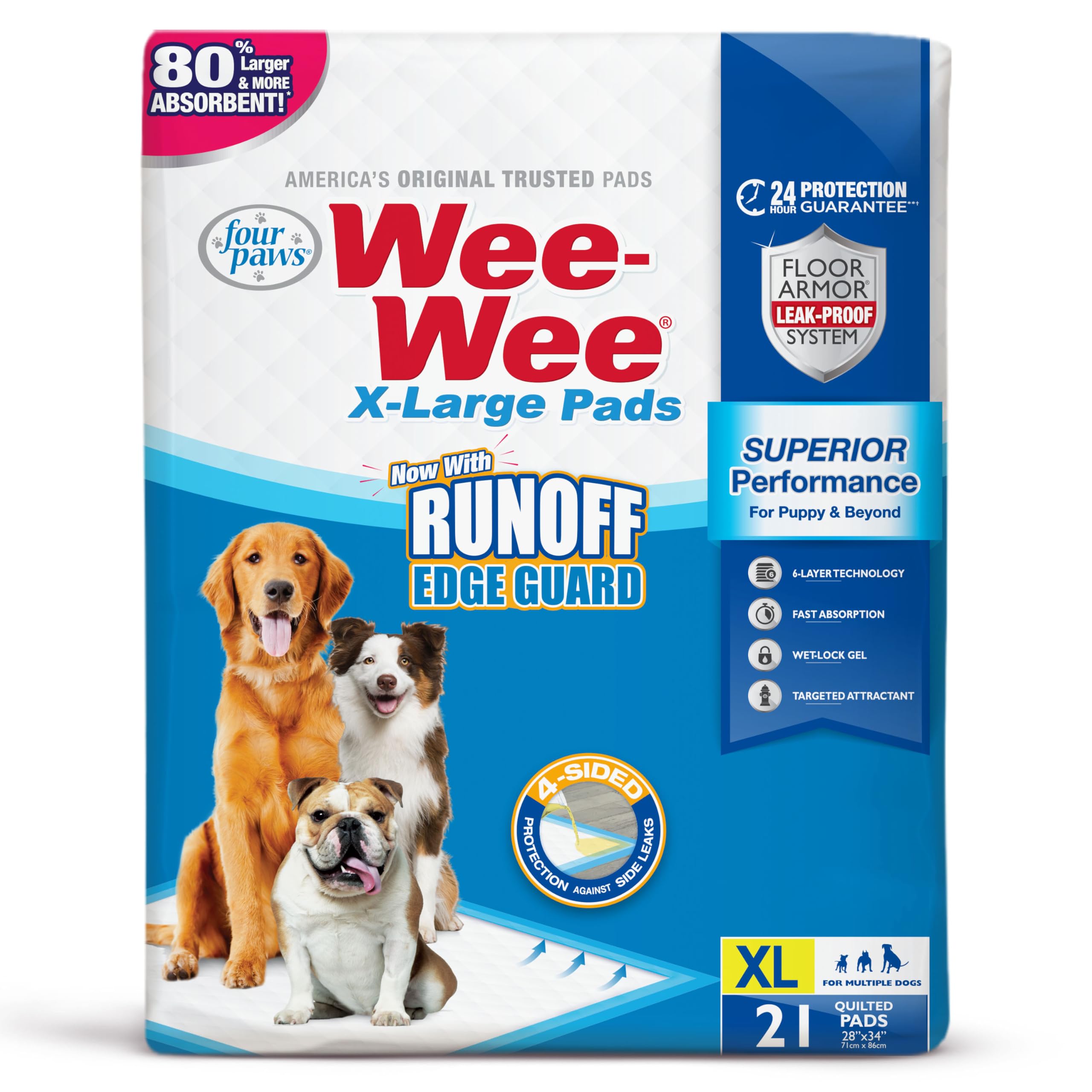 Mantiene el suelo seco gracias a Wee-Wee de Four Paws en casa.