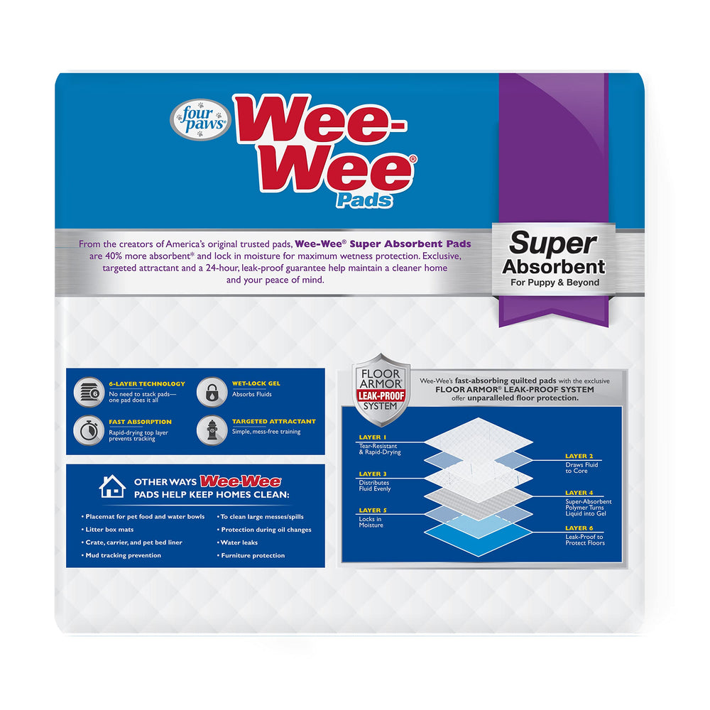 Four Paws Wee-Wee ofrece protección de 24 horas.