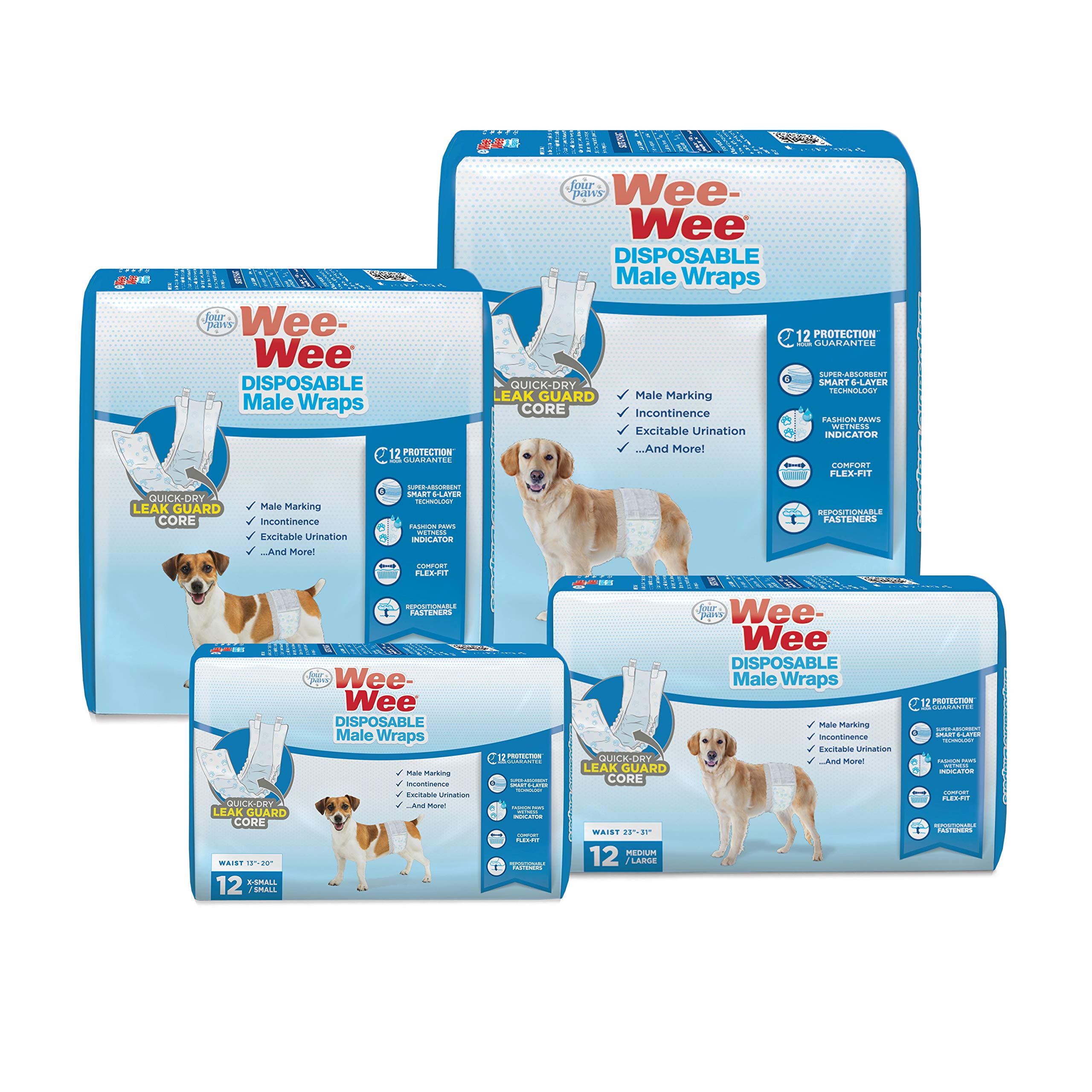 Four Paws Wee-Wee envoltura diseño con zarpas para entrenamiento y viajes