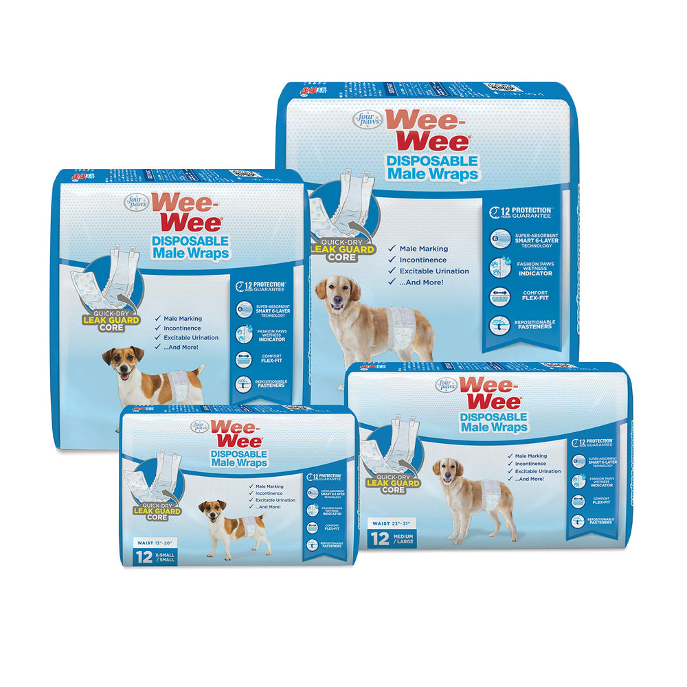 Four Paws Wee-Wee envoltura diseño con zarpas para entrenamiento y viajes