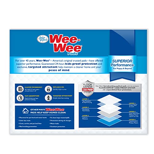 Four Paws Wee-Wee pad paquete de 200 unidades.