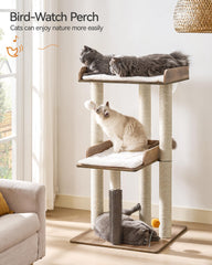 FourFurPets Arbol Gato Plataforma amplia para gatos adultos
