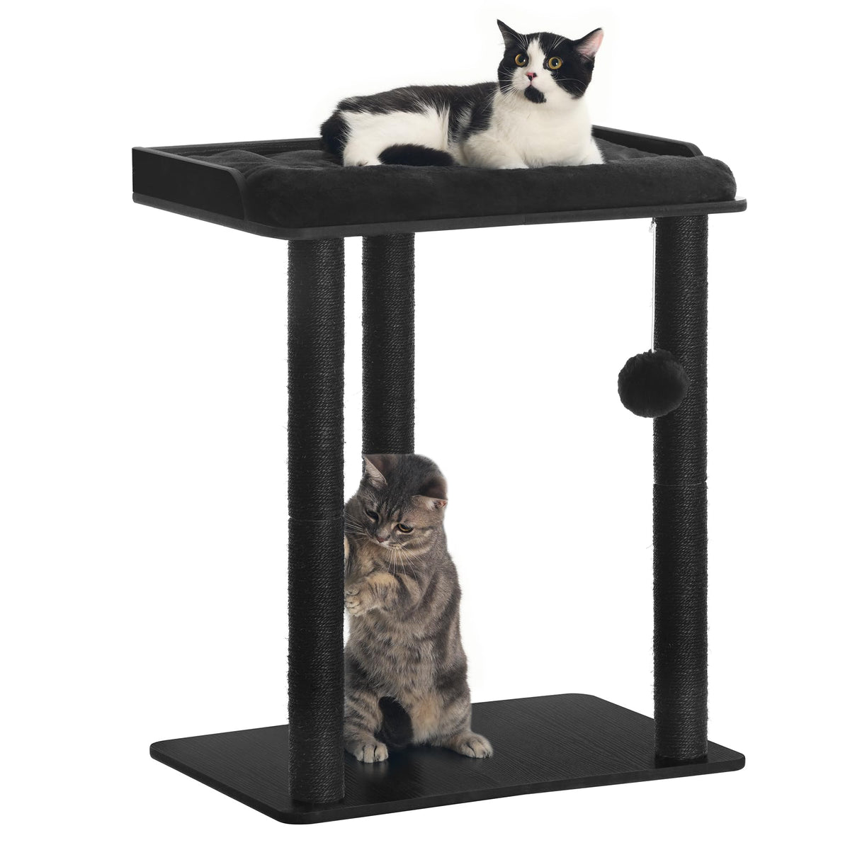 FourFurPets arbol-gato-plataforma-grande ofrece descanso amplio para gatos