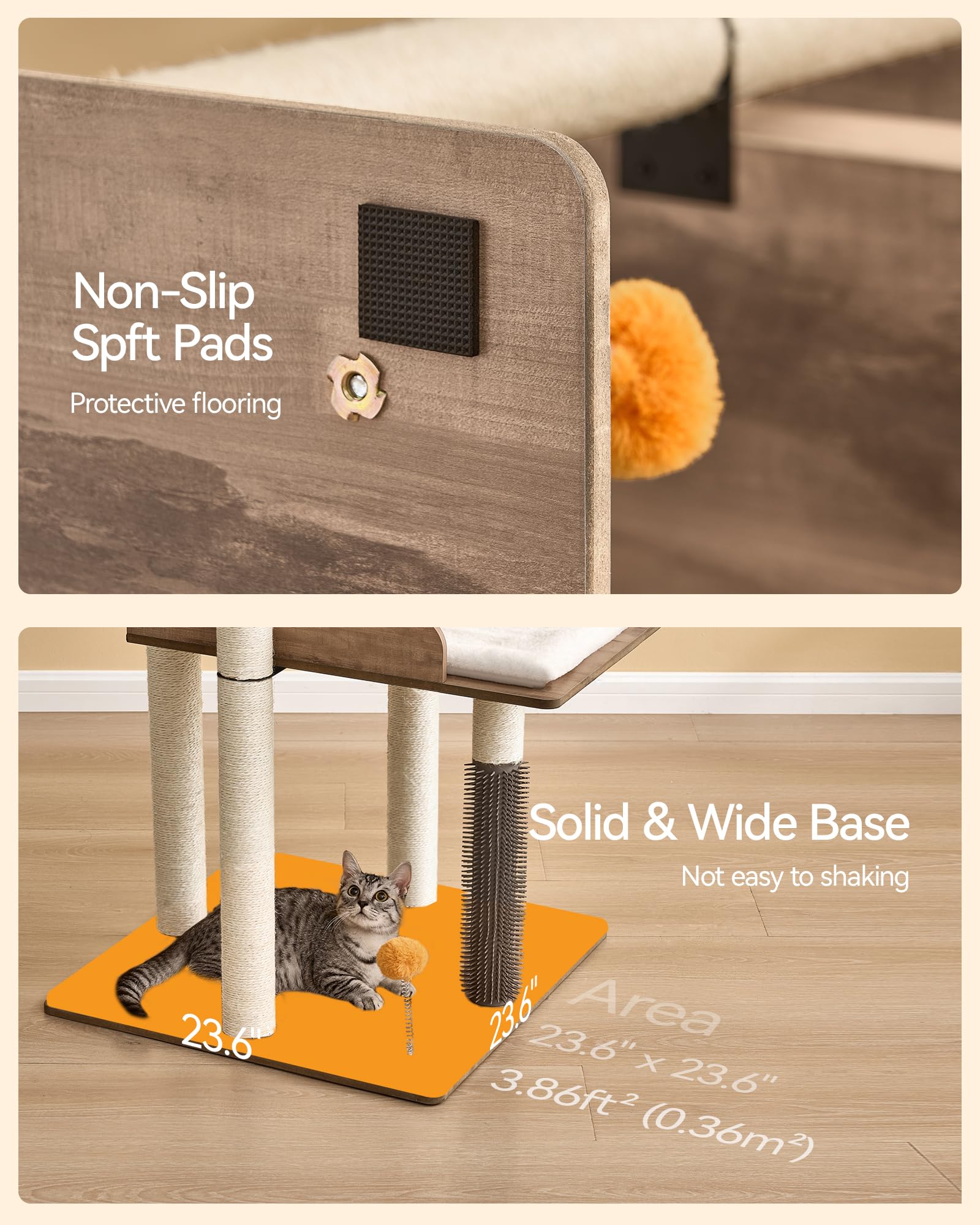 FourFurPets Arbol Gato Pompones extras para juego adicional