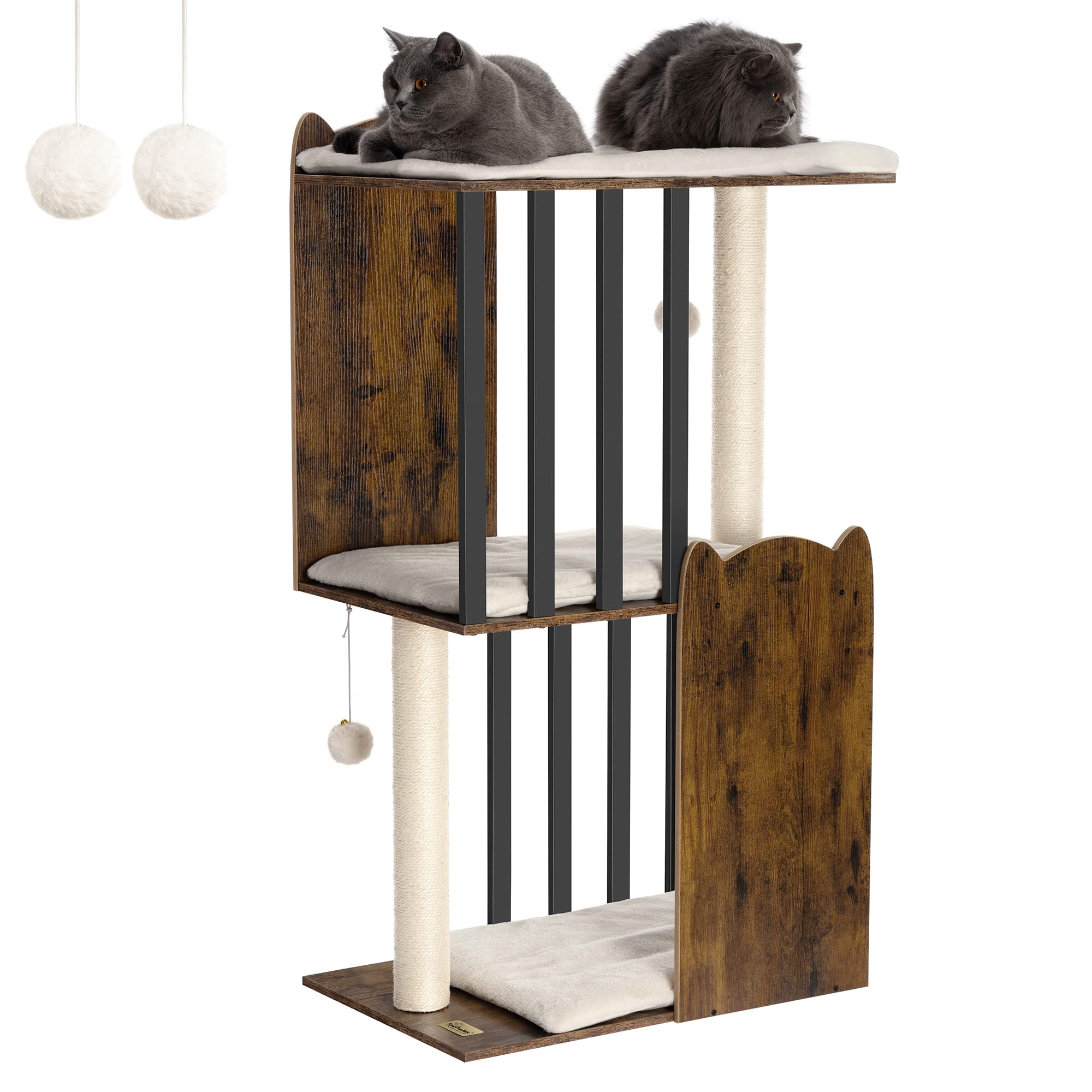 FourFurPets arbol-gato tres-niveles para descanso y juego.