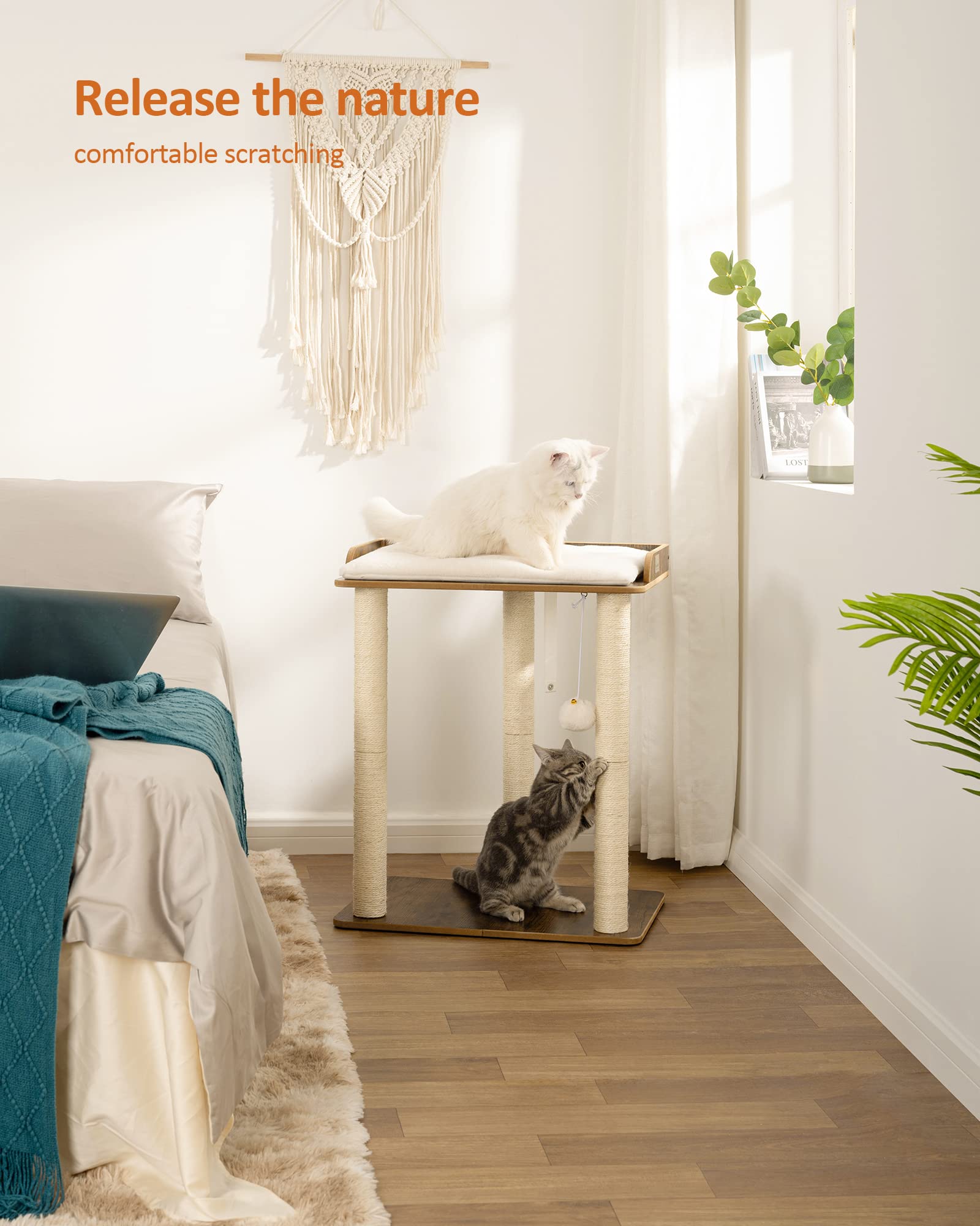FourFurPets base amplia antideslizante: estabilidad para trepar y jugar.