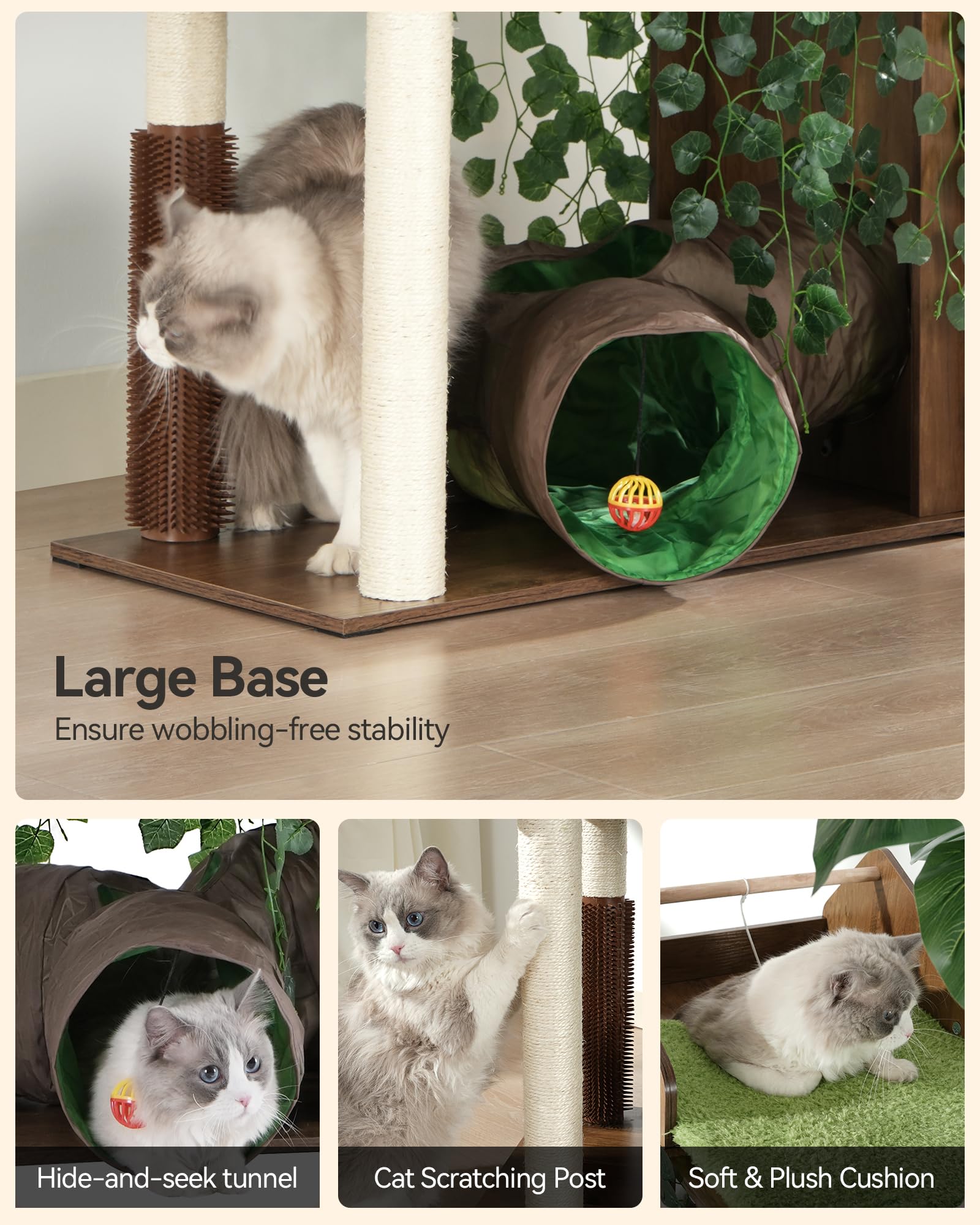 FourFurPets columpio con bola para juego interactivo