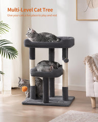 FourFurPets poste rasca con bola resorte para juego prolongado