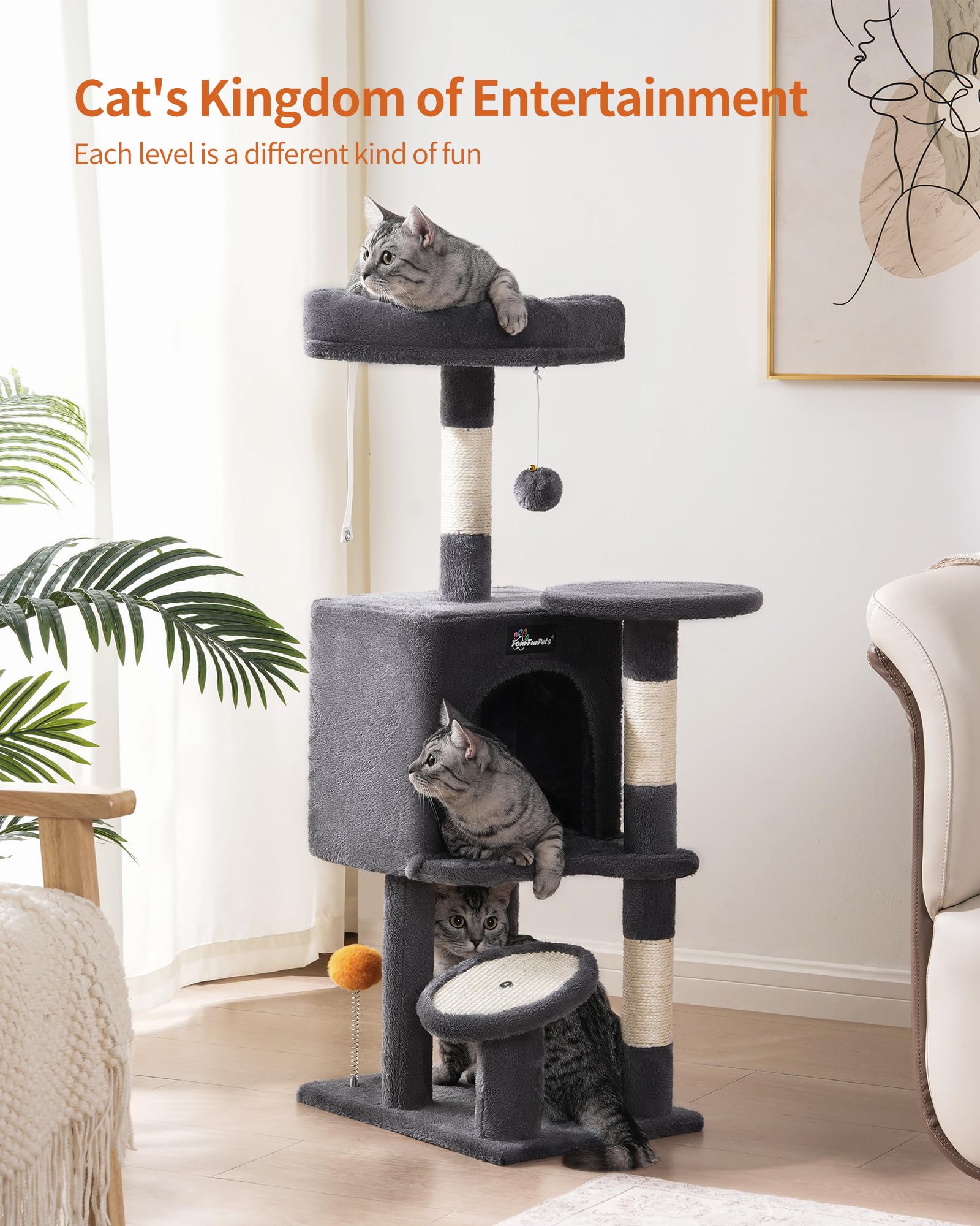 FourFurPets plataforma de observación panorámica para descanso cómodo.