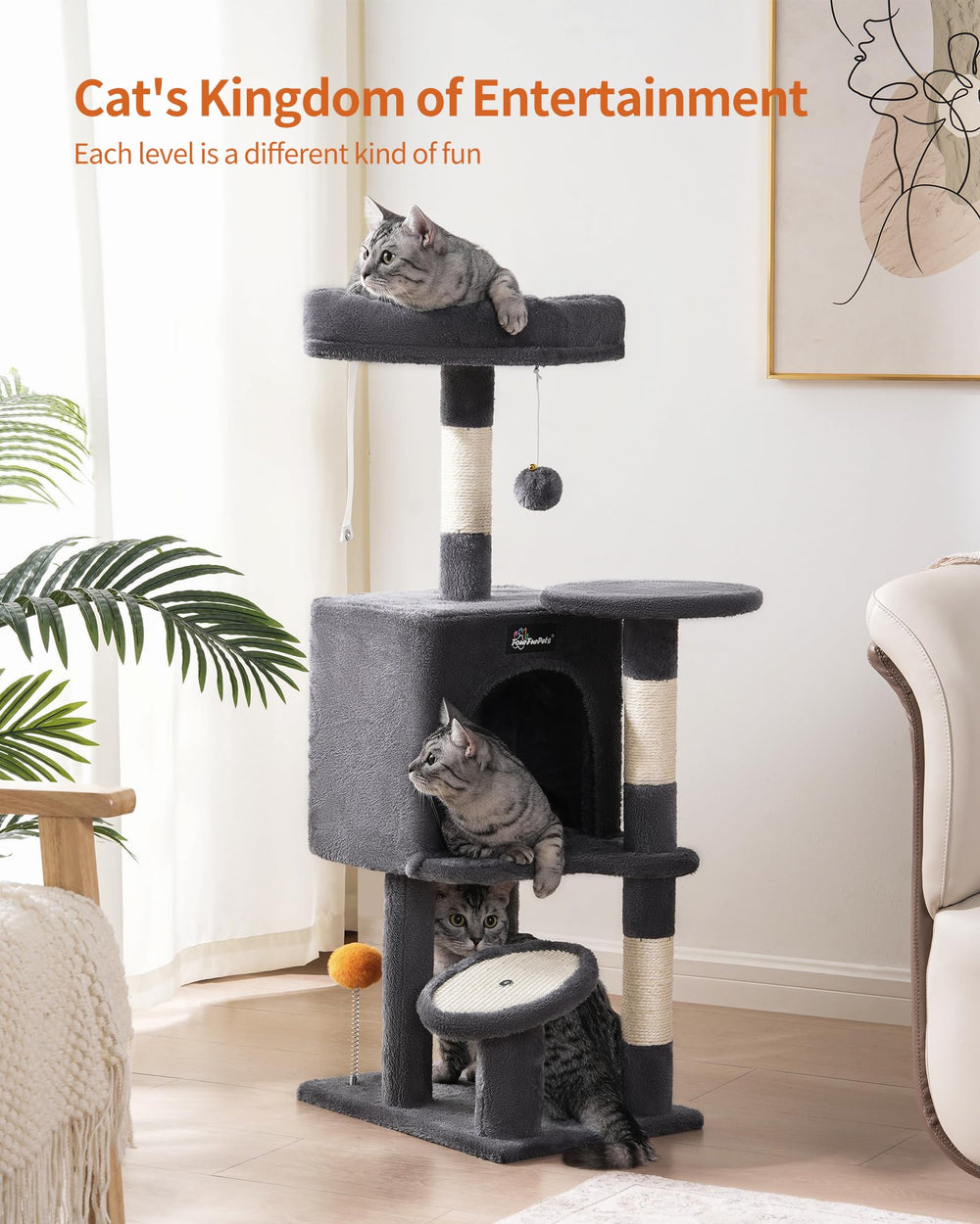 FourFurPets plataforma de observación panorámica para descanso cómodo.