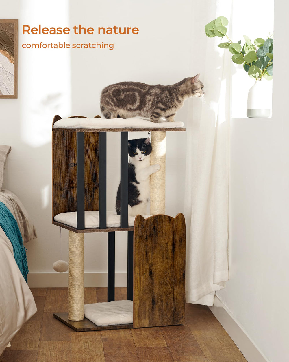 FourFurPets postes de sisal naturales para arañar y proteger muebles.