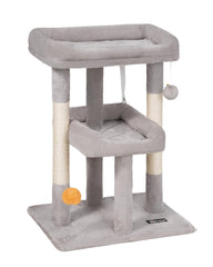 FourFurPets torre de gato interior con poste de sisal para afilar uñas.