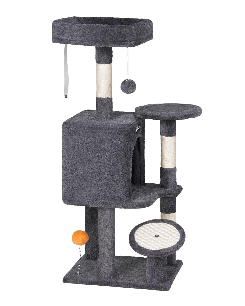 FourFurPets torre para gatos con poste rascador que promueve garras sanas.